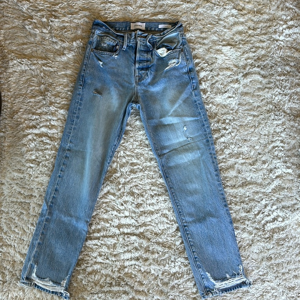 Frame Straight Jeans- petite